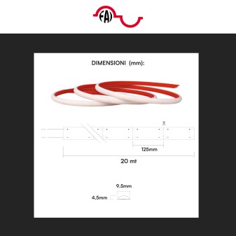 FAI Striscia LED COB Flessibile 15W/m Monocolore IP65 20m mod. 5069/15/CO/20