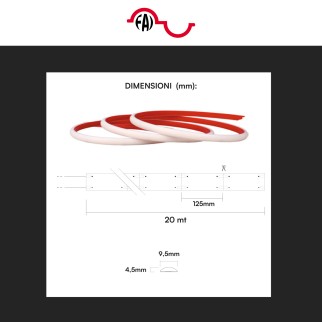 FAI Striscia LED COB Flessibile 15W/m Monocolore IP65 20m mod. 5069/15/CO/20