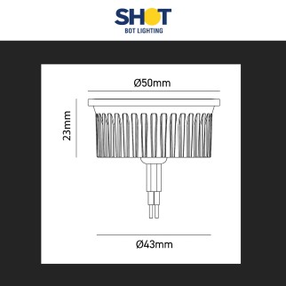 Bot Lighting Modulo LED Slim 4,8W SMD Ø50 CCT 3in1 Portafaretti GU10