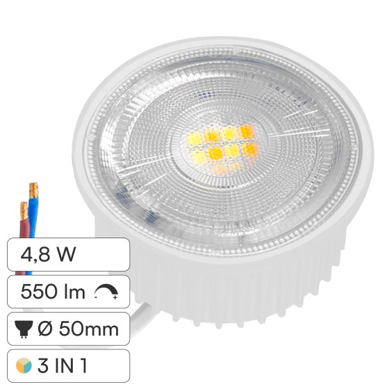 Bot Lighting Modulo LED Slim 4,8W SMD Ø50 CCT 3in1 Dimmerabile