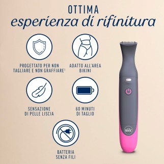 Veet Expert All In One Trimmer Rasoio Elettrico Waterproof Senza Fili