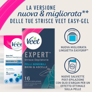 Veet Expert Strisce Depilatorie Bikini & Ascelle Pelli Sensibili