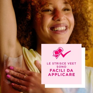 Veet Pure Strisce Depilatorie Gambe e Corpo con Formula Ipoallergenica