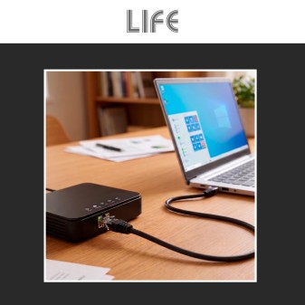 Life Cavo di Rete UTP CAT5e Lunghezza 1m Colore Nero