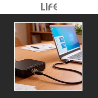 Life Cavo di Rete UTP CAT5e Lunghezza 1m Colore Nero