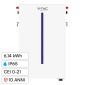 V-Tac RW-M61 Batteria BMS LiFePO4 51,2V 6,14kWh Garanzia 10 Anni IP65 per Inverter Impianto Fotovoltaico CEI 0-21 - SKU 11539