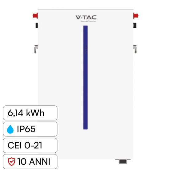 Batteria al Litio 51.2V 6.14kWh per Impianti Solari V-Tac