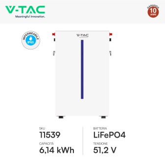 Batteria al Litio 51.2V 6.14kWh per Impianti Solari V-Tac