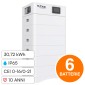 V-Tac VT-OHS-HV100 Kit 6 Batterie BMS Stack LiFePO4 30kWh Alta Tensione Garanzia 10 Anni IP65 CEI 0-21 CEI 0-16 - SKU 120026