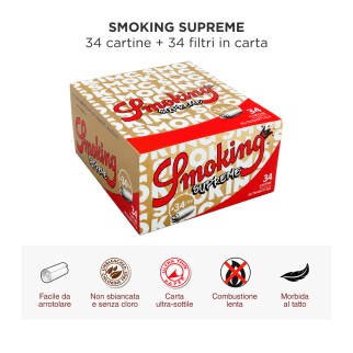 816 Filtri Carta + 816 Cartine Lunghe Ultrasottili Smoking