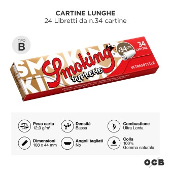 816 Filtri Carta + 816 Cartine Lunghe Ultrasottili Smoking