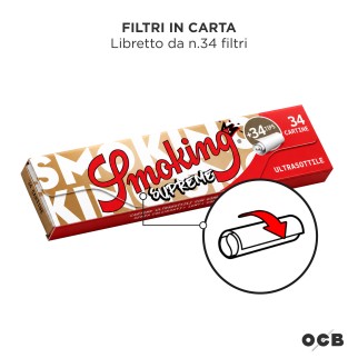 816 Filtri Carta + 816 Cartine Lunghe Ultrasottili Smoking