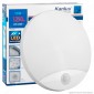 Kanlux Plafoniera LED 15W mod. SANSO Bianca Forma Circolare IP44 con Sensore di Movimento