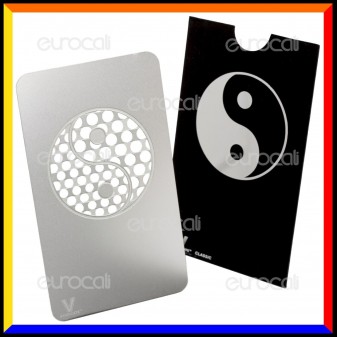 Grinder Card Formato Tessera Tritatabacco in Metallo - Ying Yang