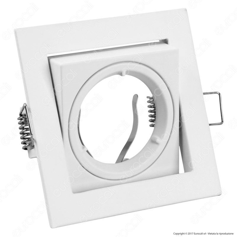 Kanlux ALREN DTL-W Portafaretto Orientabile Quadrato da Incasso per