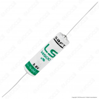 Saft Batteria Al Litio LS 14500 CNA con Reofori Stilo AA - Batteria