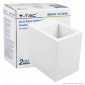 V-Tac VT 858SQ Portafaretto Quadrato a Montaggio Superficiale in Gesso per Lampadine G9 - SKU 3695
