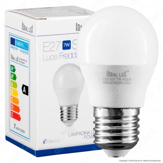 Ideal Lux Lampadina LED E27 7W MiniGlobo G45 - mod. 151755 / 151960