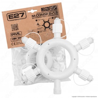 Connettore Rigido Multiplo a 5 Uscite Colore Bianco IP44