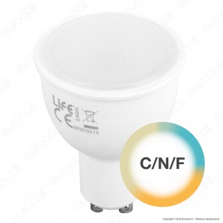 Life Lampadina LED Smart Life Wi-Fi GU10 Faretto 4,5W Tricolor