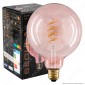 Segula Lampadina E27 Filamento LED a Spirale 8W Globo G125 con Vetro Rosa Dimmerabile - mod. 50505