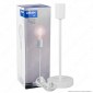 Airam Bot Lighting LIV Lampada da Tavolo con Portalampada per Lampadine E27 Colore Bianco 36cm - mod. 4126244