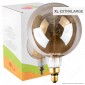 FAI Lampadina E27 Filamento LED a Spirale 5W Globo G200 con Vetro Ambrato Oscurato - mod. 5225/CA/FU