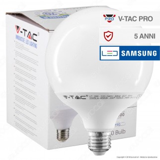 V-Tac PRO VT-288 Lampadina LED E27 18W Globo G120 Chip Samsung - SKU