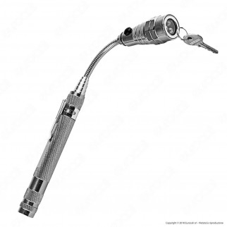 Velamp Lampada da Ispezione LED Torcia Allungabile a Batteria Colore