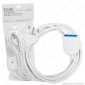 V-Tac Cavo Prolunga Spina e Presa Italiane 3 metri 16A Colore Bianco - SKU 8731