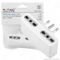 V-Tac Multipresa Adattatore Quadruplo con Spina 16A - SKU 8726