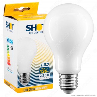 Bot Lighting Lampadina LED E27 16W Bulb A70 Milky Filamento - mod.