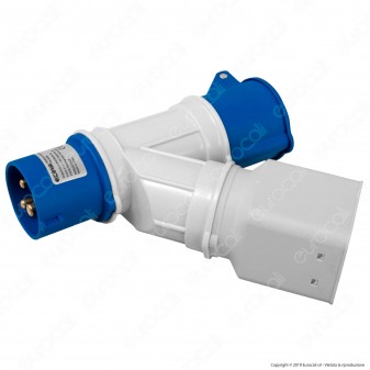 Ecova Multipresa Adattatore Spina CEE Industriale Presa Bivalente Schuko - mod. 20562