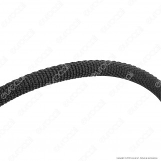 V-Tac VT-5361 Diamond Series USB Data Cable Micro USB Cavo in Corda Colore Nero con Connettori a L 1m - SKU 8635