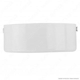 FAI Rosone Cilindrico in Metallo 2 Fori Colore Bianco Lucido - mod. 1159/BI/2