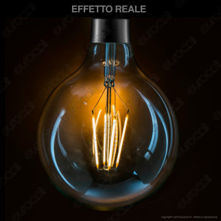 Daylight Lampadina LED Wi-Fi E27 6W Globo G125 Filament Dimmerabile -