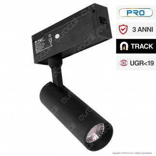 V-Tac PRO VT-4215 Magnetic Track Light Faretto LED Magnetico 15W Nero