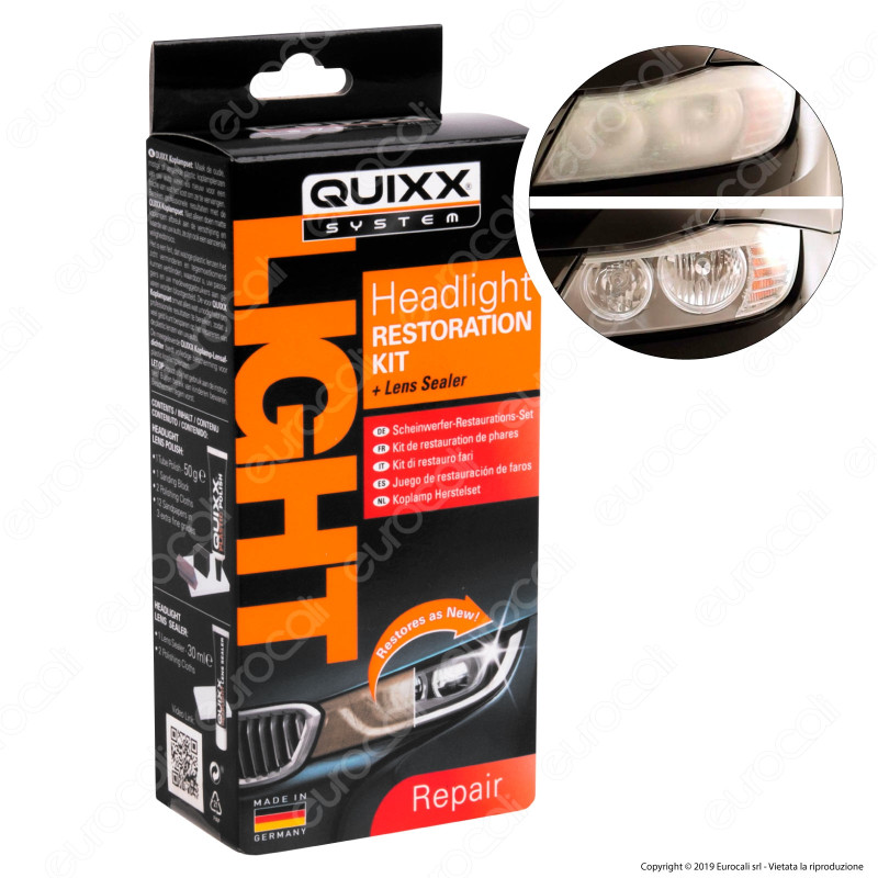 Quixx System Headlight Restoration Kit Restauro Fari per Lucidatura e