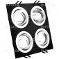 Kanlux SEIDY CT-DTL450-B Portafaretto Orientabile da Incasso per 4 Lampadine GU10 e GU5.3 - mod.18287