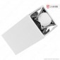 V-Tac VT-882 Supporto Portafaretto Fisso Quadrato da Soffitto per Lampadine GU10 e GU5.3 Riflettore Cromato - SKU 8585