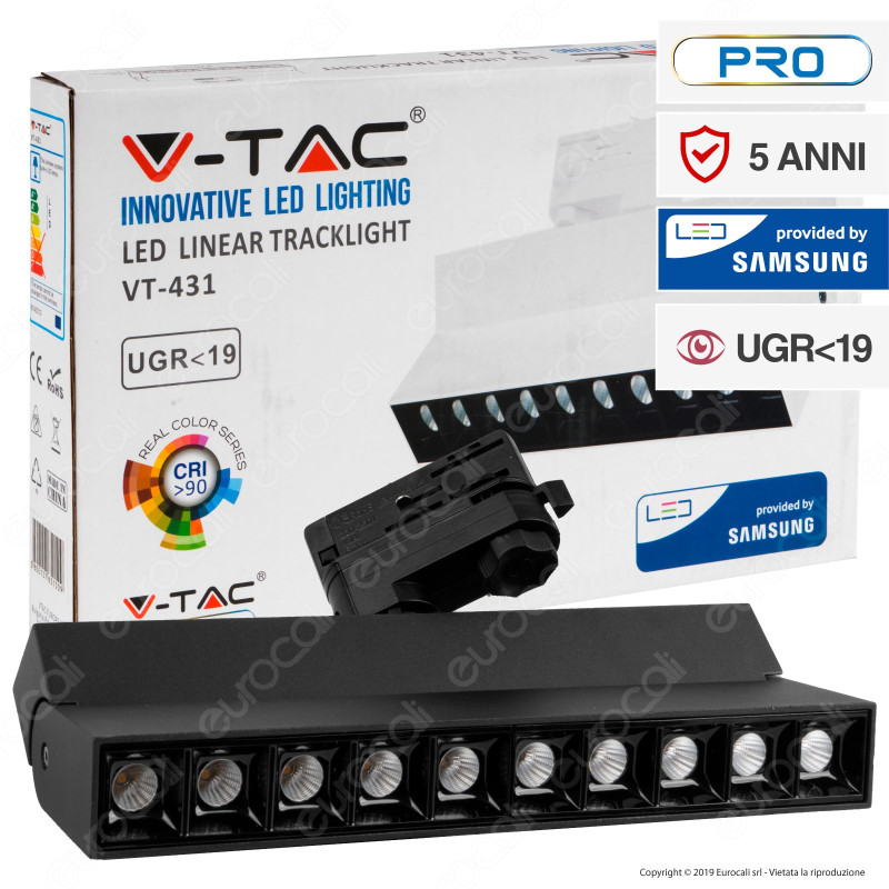 V-Tac PRO VT-431 Track Light LED SMD 25W Faretto 30° CRI≥90 Chip