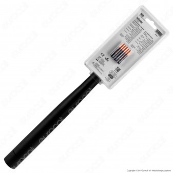 CFG EL011 Torcia LED Defender 3W in Alluminio Nero IPX4 con 3