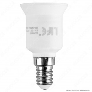 Life Adattatore per Lampadine da E14 a E27 - mod. 39.PA1427