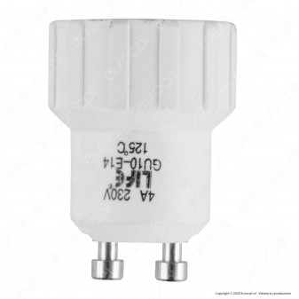 Life Adattatore per Lampadine da GU10 a E14 - mod. 39.PA1014