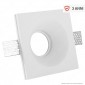 V-Tac VT 776SQ Portafaretto Quadrato da Incasso in Gesso per Lampadine GU10 e GU5.3 - SKU 3641