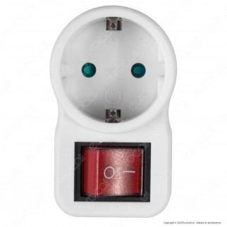 V-Tac VT-1064 Adattatore Singolo da 1 Posto con Spina Schuko e