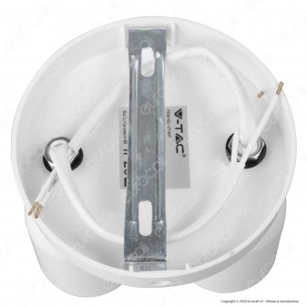 V-Tac VT-897 Portafaretto Rotondo per 2 Faretti LED Spotlight GU10