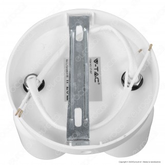 V-Tac VT-897 Portafaretto Rotondo per 2 Faretti LED Spotlight GU10
