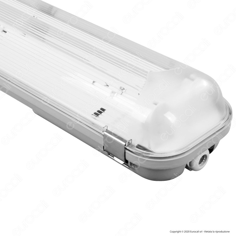 Imperia Plafoniera Doppia Impermeabile per 2 Tubi LED T8 da 150cm -