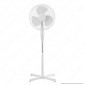 V-Tac VT-4016-3 Ventilatore a Piantana 40W 3 Pale in Plastica Colore Bianco Altezza 1200mm - SKU 7922